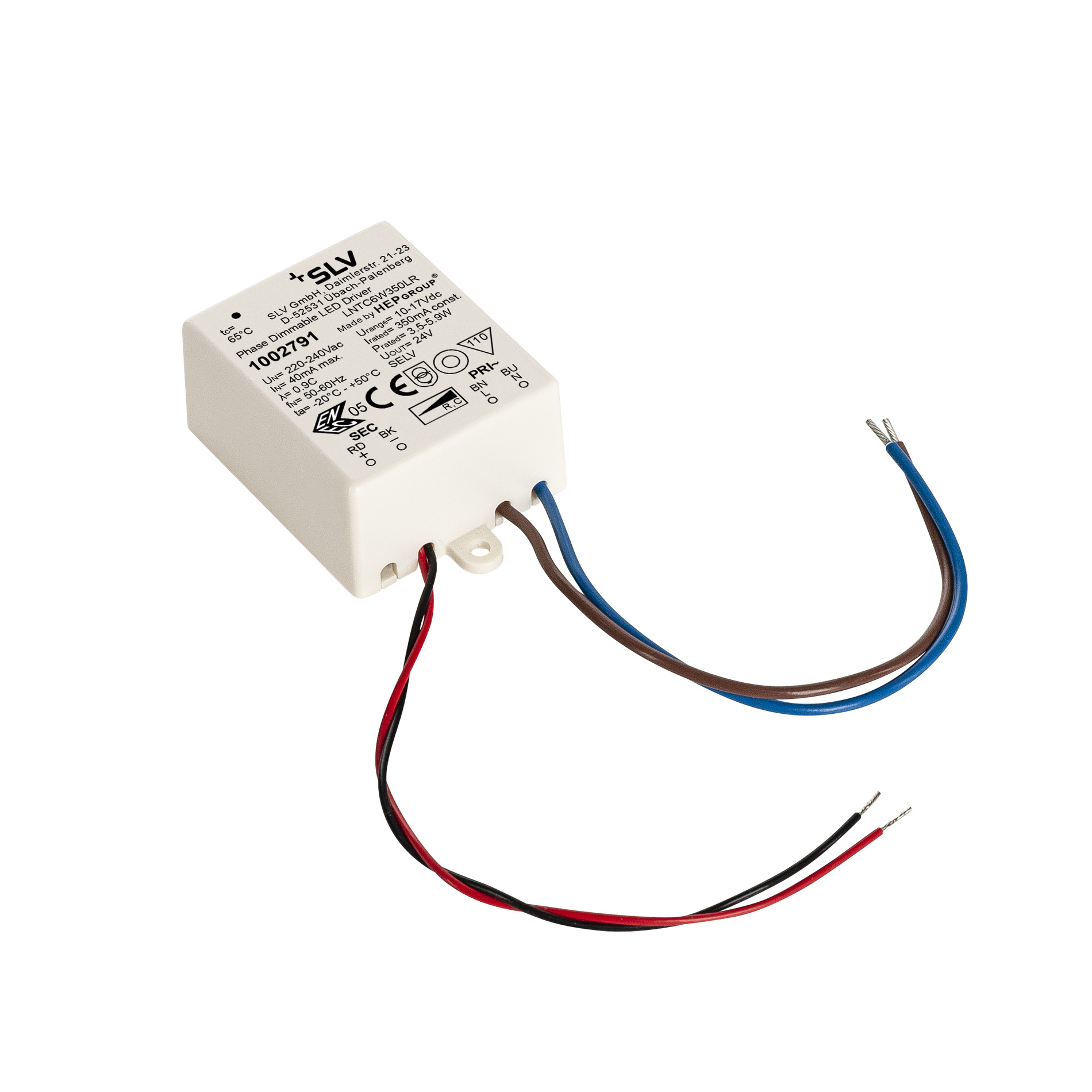 SLV Led-driver 6W 350mA TRIAC dimbaar - Slv 1002791 1 h rgb - 20023465
