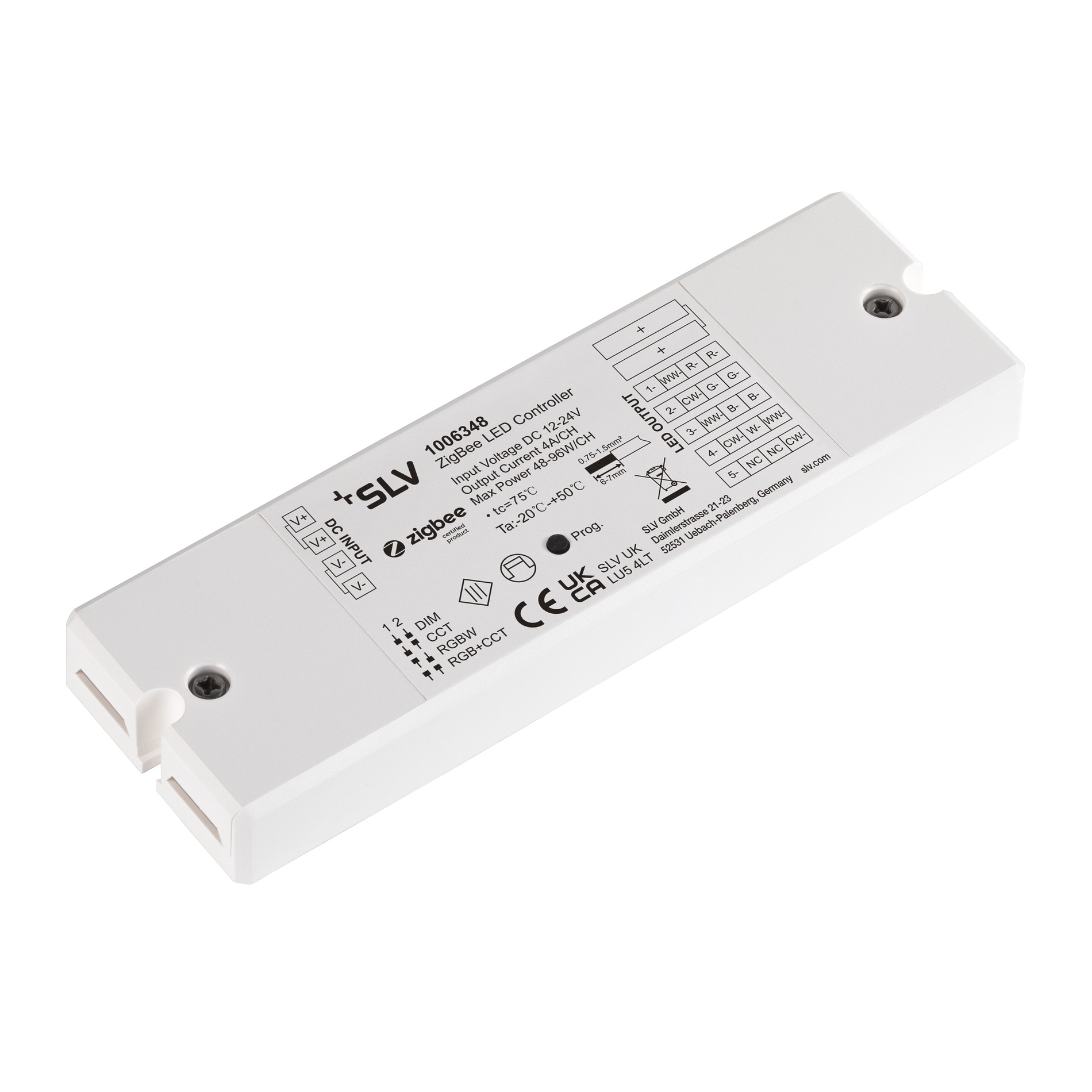 SLV Controller, CCT RGBW 12-24V ZigBee 3.0 wit - Slv 1006348 1 h rgb - 20025528