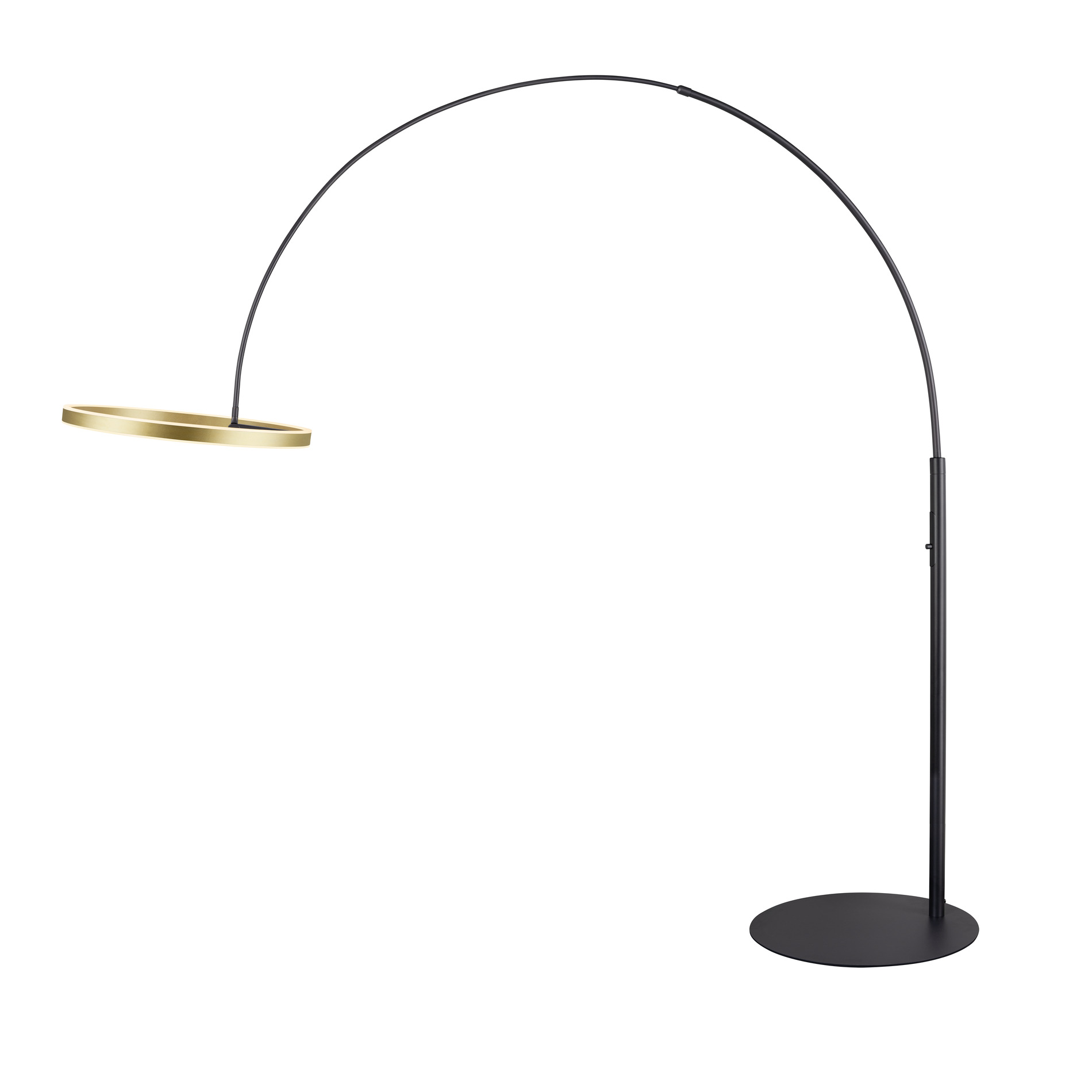 SLV ONE BOW FL, staand armatuur zwart/messing 20W 1200/1200lm 2700/3000K C - Slv 1006350 1 h rgb - 20025529