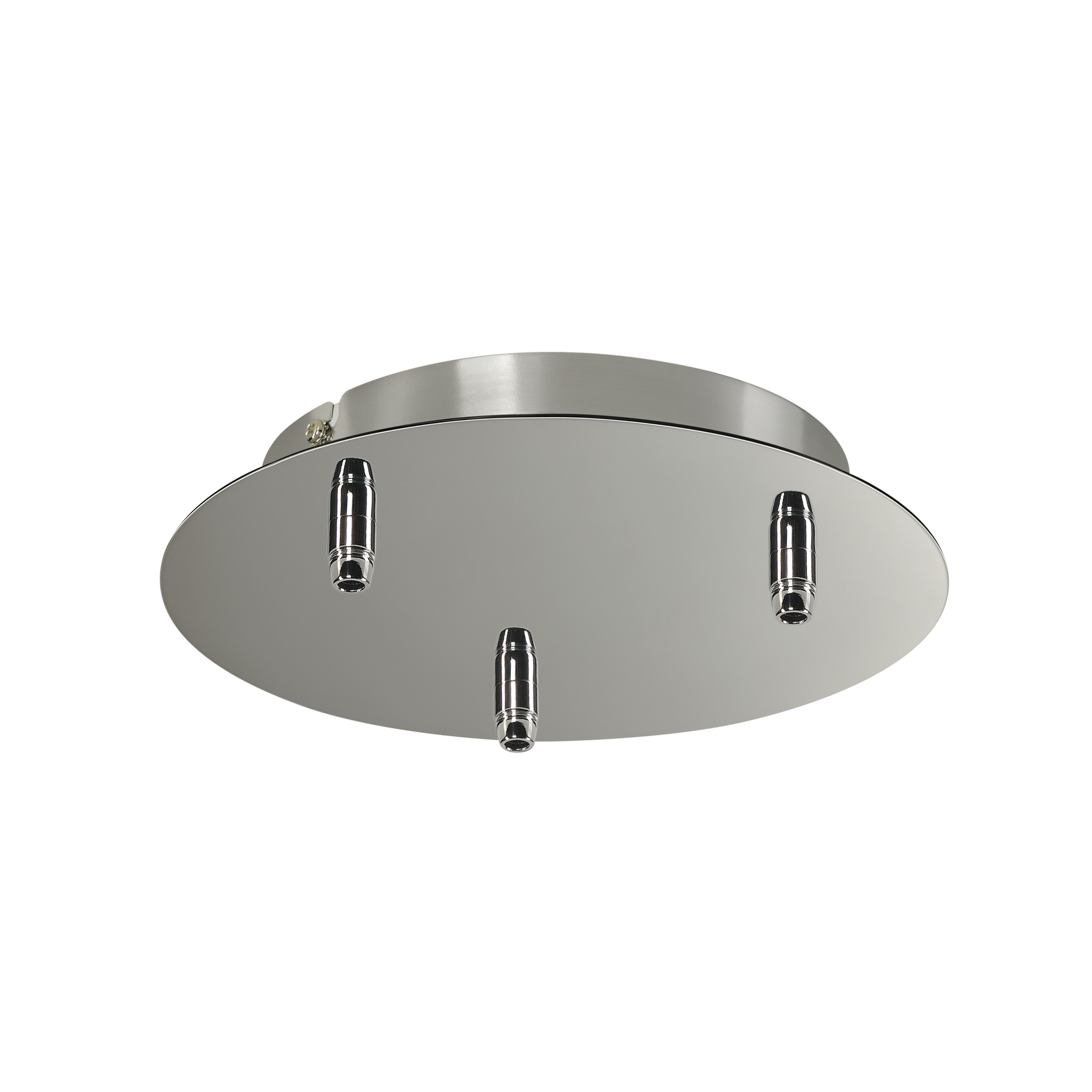SLV Plafondrozet, 3 uitgangen, rond, chroom, incl. trekontlastingen - Slv 132615 1 h rgb - 20208456