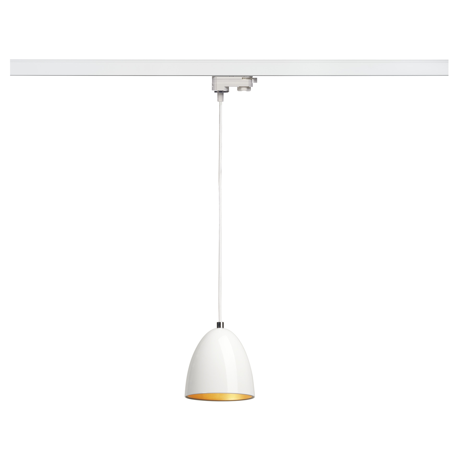 SLV PARA CONE 14 pendel, rond, wit/goud,, GU10, incl. witte 3-fase adapter - Slv 153141 1 h rgb - 20029007