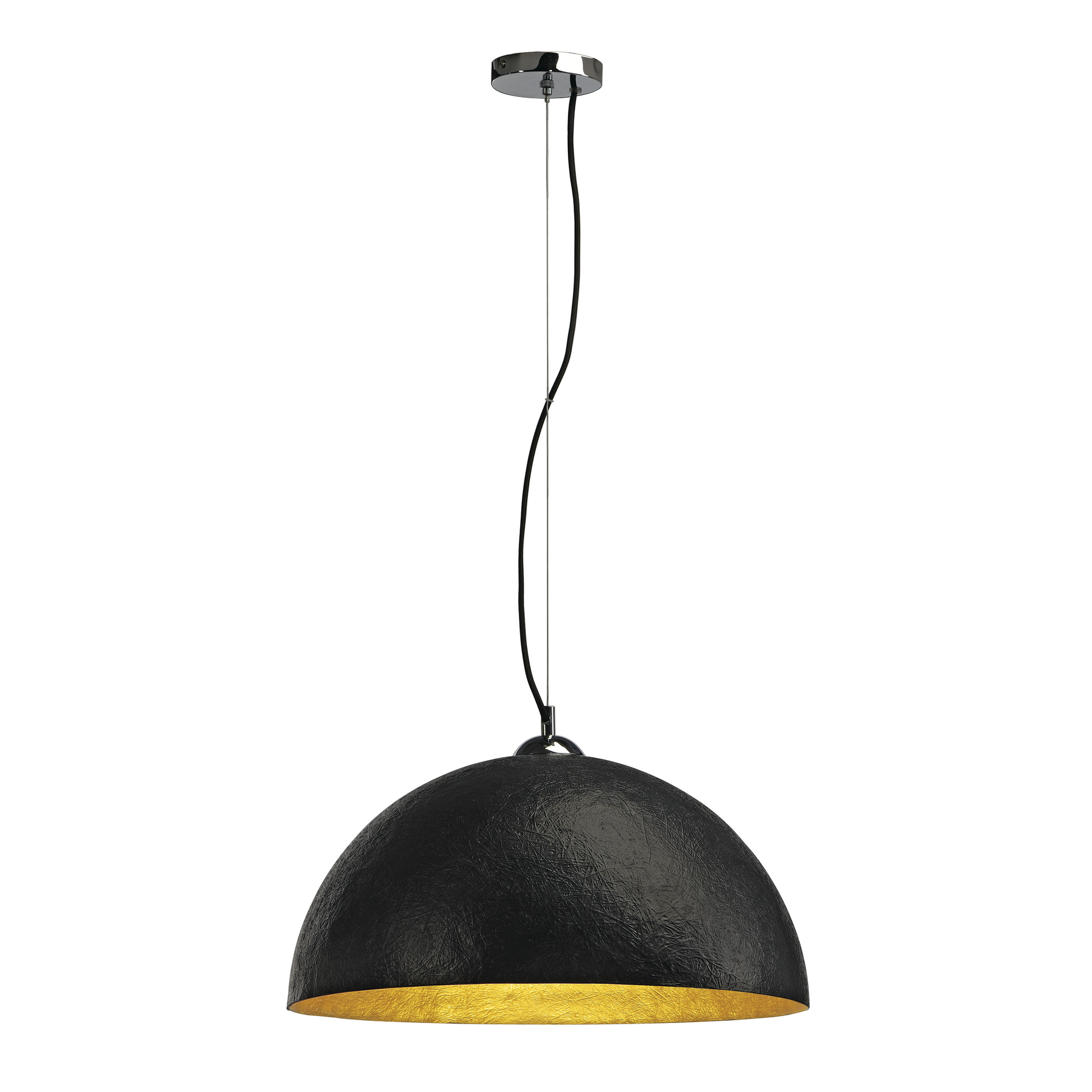 SLV FORCHINI PD-1, pendel, rond, zwart/gold, E27, max. 40W - Slv 155530 1 h rgb - 20029027
