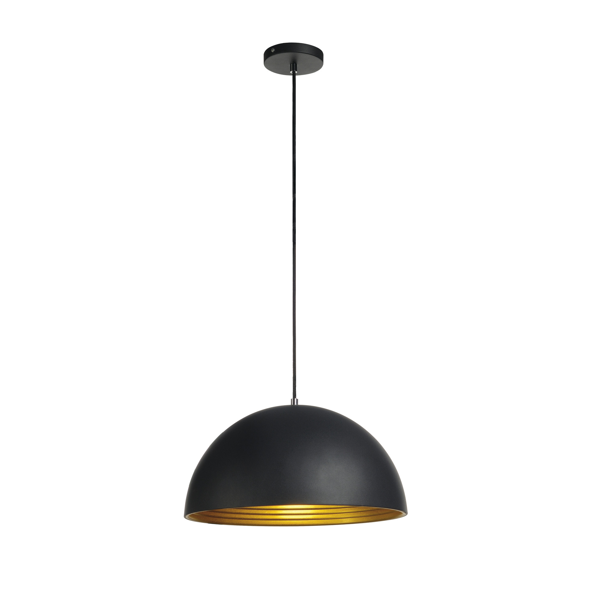 SLV FORCHINI M, pendel, PD-2, 40cm , rond, zwart/gold, E27, max. 40W - Slv 155910 1 h rgb - 20029042