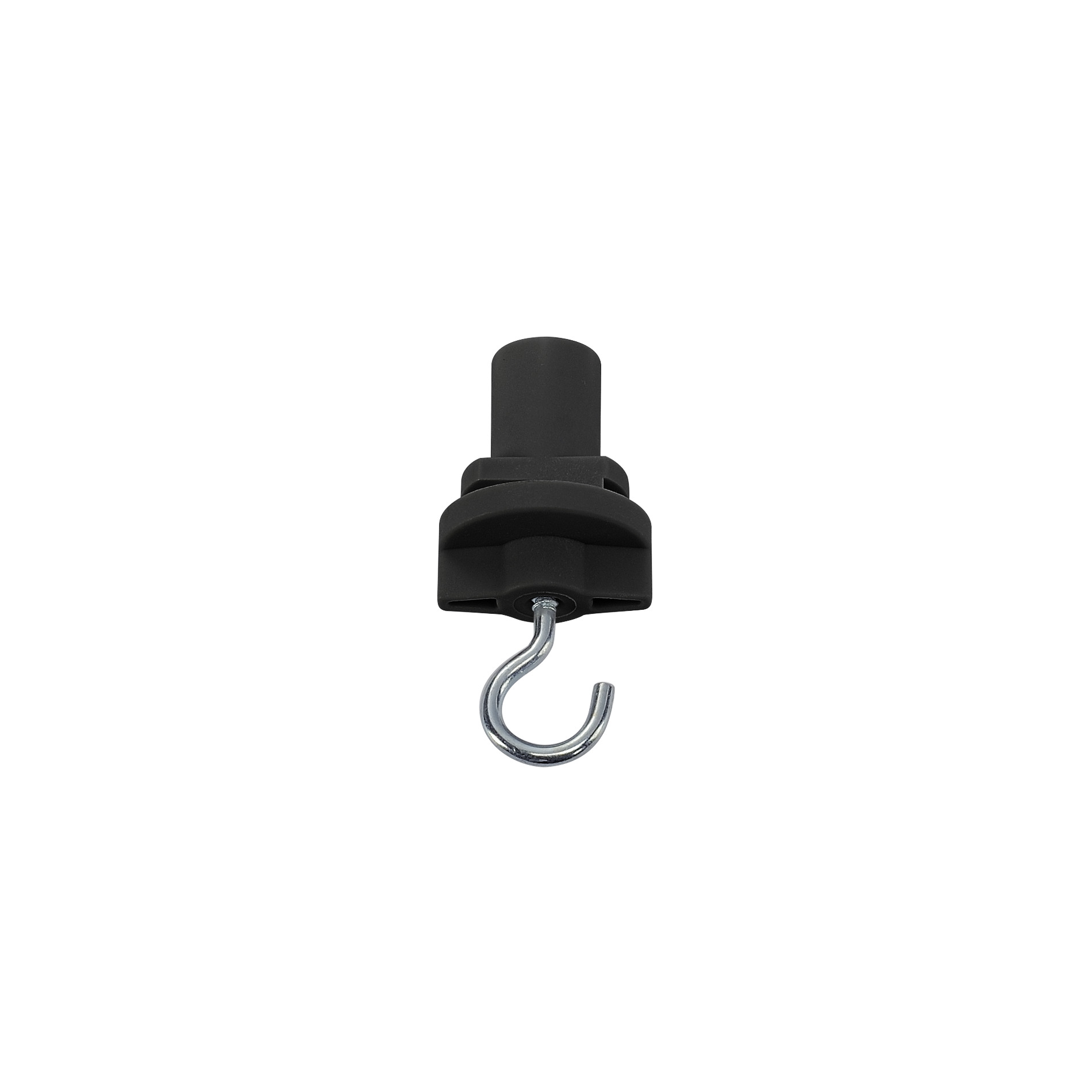 SLV 3-fase adapter met haak voor S-TRACK 3-fase rail, zwart - Slv 175190 1 h rgb - 20029094