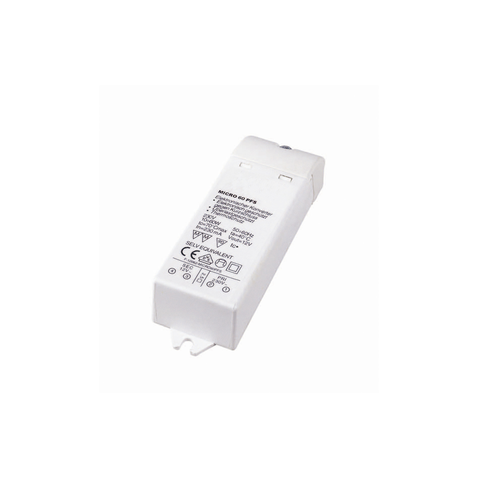 SLV FN MINI TRANSFO 1, 60VA, 12V, 10,5x 3,3x 2,2cm - Slv 461060 1 h rgb - 20029412
