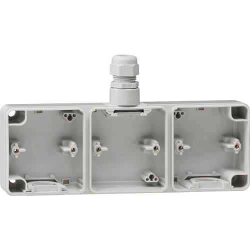 Gira BD 3-v M20 Spatwaterd. opbouw grijs - 007335 - 20196008