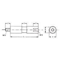 afstandhouder m3 20mm schroef/insert a100 stuks - 01002 2 - 11005757