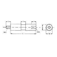 afstandhouder m4 90mm schroef/insert - 01028 2 - 5070615