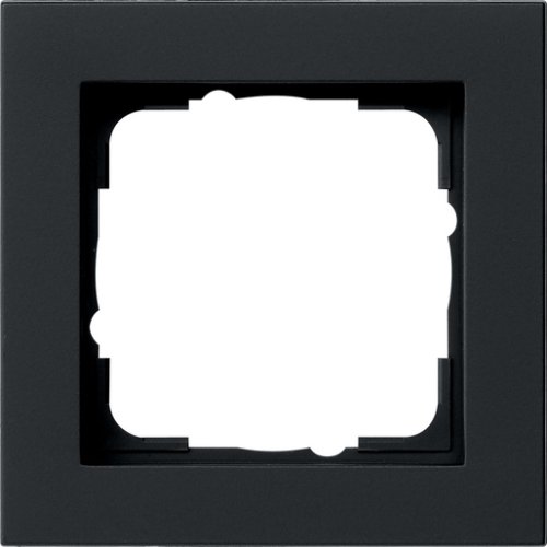 GIRA afdekraam 1v zwart mat e2 021109 - 021109 - 3300377