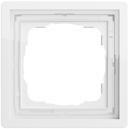 GIRA afdekraam 1v zuiver wit glanzend f100 0211112 - 0211112 - 11002709