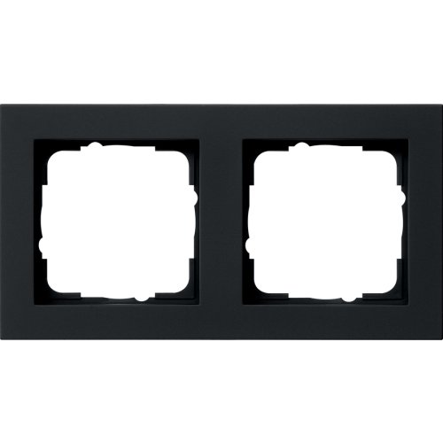 GIRA afdekraam 2v zwart mat e2 021209 - 021209 - 3300379