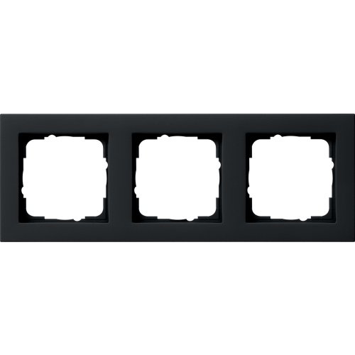 GIRA afdekraam 3v zwart mat e2 021309 - 021309 - 3300376