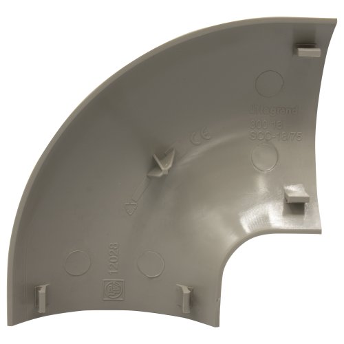 Legrand Vloerlijst 75 x 18mm Platte hoek 90  - pvc-ral 7030 - 030018 d - 20037561