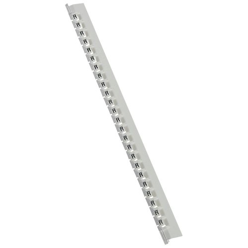 Legrand Codeerteken Memocab letter R, zwart op witte achtergrond. - 037843 legrand 1000 - 20038081