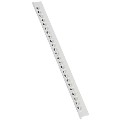 Legrand Codeerteken Memocab letter W, zwart op witte achtergrond. - 037848 legrand 1000 - 20038086