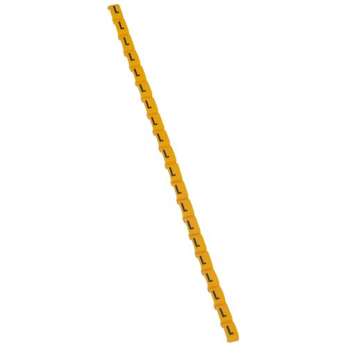 Legrand Codeerteken Duplix letter L, zwart op gele achtergrond. - 038421 legrand 1000 - 20038334