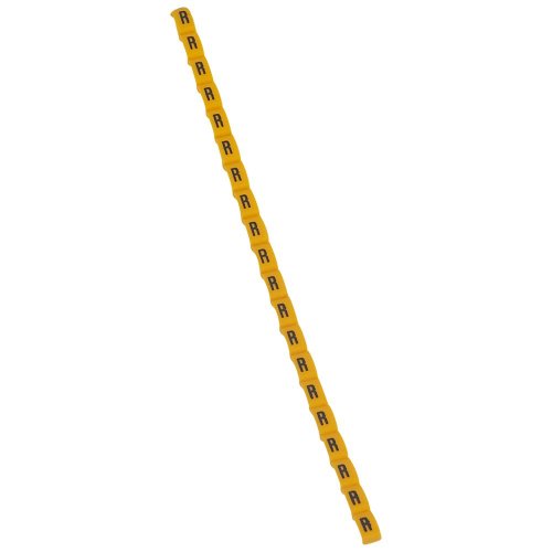 Legrand Codeerteken Duplix letter R, zwart op gele achtergrond. - 038427 legrand 1000 - 20038340