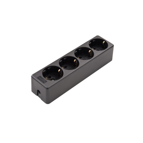 KAISER tafelcontactdoos 4v ra zwart 541/SW - 04024881400168 - 4025039