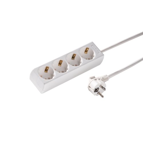 KAISER tafelcontactdoos 4v 45gr wit 3 mtr snoer - 04024881701593 - 11001489