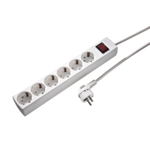 KAISER tafelcontactdoos wit 6v + schakelaar 5 mtr snoer - 04024881704310 - 4024297