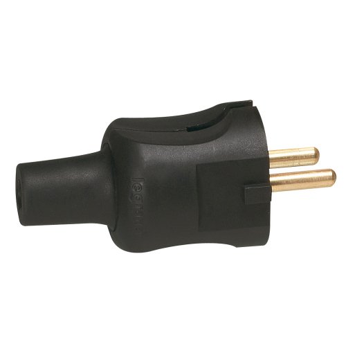 LEGRAND stekker rubber recht zwart 050451 - 050451 legrand 1000 - 11003355