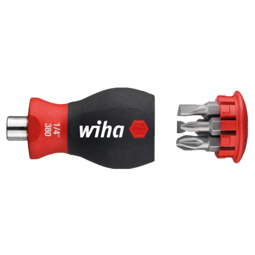 WIHA Stubby Schroevendraaier met Bitmagazijn magnetisch 1/4" 3801 SL/P - 0616a866 8cb6 4a68 a202 53a4ebd995bc - 20012899