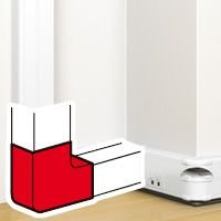 Legrand DLP snap-on platte hoek voor 075604 wit. - 075643 pw 134903 - 20038632