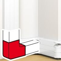 Legrand DLP snap-on platte hoek voor 075606 wit. - 075646 pw 134904 - 20038633