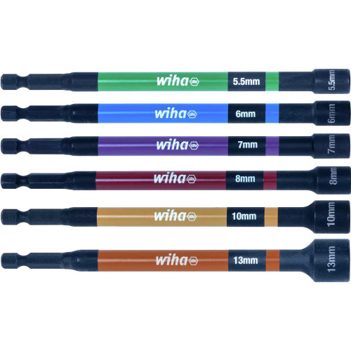 WIHA Magnetische dopsleutelset 1/4" met kleurcodering 7044C 150 mm, 6- - 0e7daea4 f1ee 4d46 a624 c8f8f17d5aca - 20196110