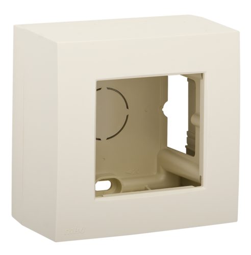 NIKO opbouwbak 1v met raam creme 100-80100 - 100 80100 foto - 4290165
