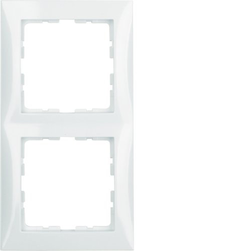 BERKER afdekraam 2v s1 glanzend wit/polar wit 10128989 - 10128989 - 11000619