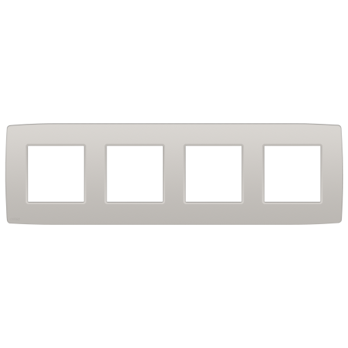 Niko Viervoudige afdekplaat, 71 mm centerafstand, Niko Original light grey - 102 76400 foto - 20054893