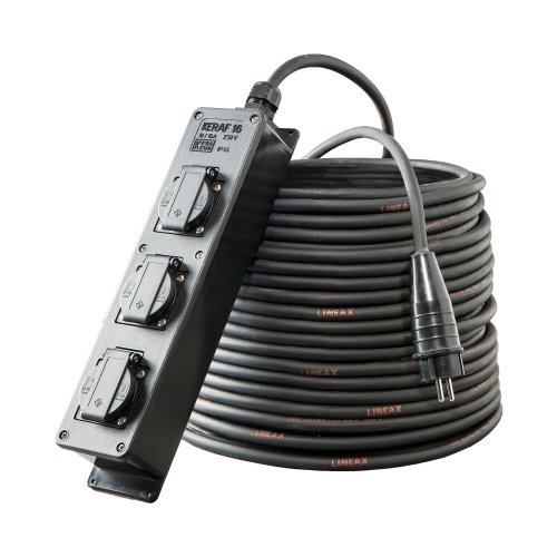Keraf Verlengkabel 25 m H07RN-F 3G2,5 randaarde 3-voudig - 1047be6e0928fc3e367adb1f5bd2bde7 - 20157434