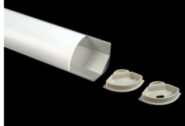 led hoekprofiel 30mm eindkap open rond - 11000358 - 11000358