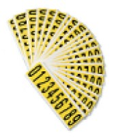 BRADY label kit 3410 nylon geel/zwart 9mmx13mm - 11001571 - 11001571