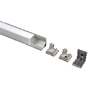 Alupro Hoekprofiel 16mm rond eindkap open - 11003756 - 11003756