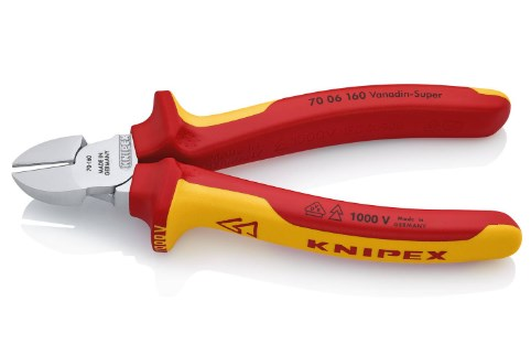 KNIPEX zijkniptang 160mm ge&iuml;soleerd 70 06 160 SB - 11006585 - 11006585