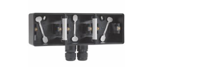 NIKO hydro onderbak 3v 2xm20 horizontaal zwart 761-84952 - 11008069 - 11008069