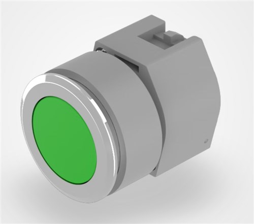 EAO 704.012.518 drukknop frontelement groen d=35 puls - 11009481 - 11009481