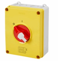 GEWISS lastschakelaar kunststof rood/geel 63a 4p GW70438P - 11009486 - 11009486