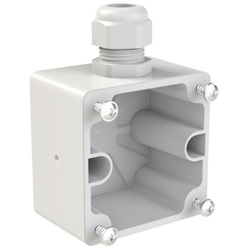 PCE opbouwdoos tbv inb. wcd schuko ip68 ingang m20 75x75mm - 11010860 - 11010860