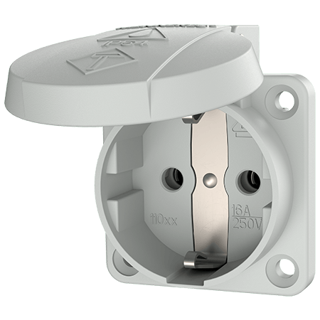 Mennekes Inb.WCD 16A 2P+A 230V IP54 SCHUKO grijs - 11030 - 20014462