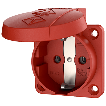 Mennekes Inb.WCD 16A 2P+A 230V IP54 SCHUKO rood - 11033 - 20020714
