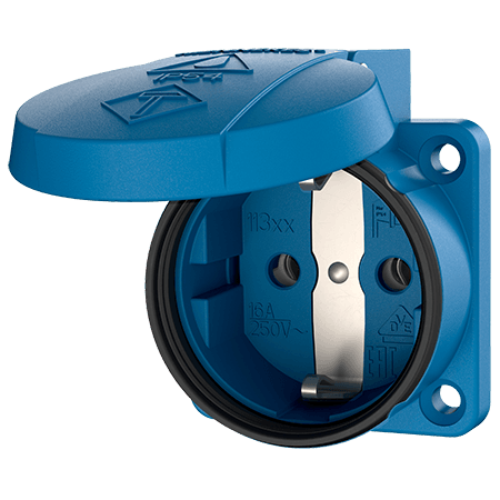 Mennekes Inb.WCD 16A2P+A 230V IP54 SCHUKO blauw - 11331 - 20020740