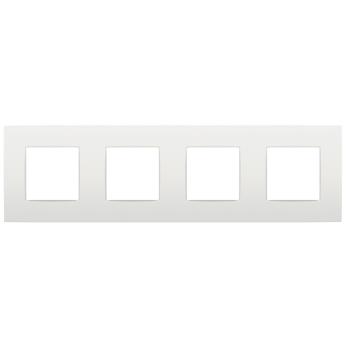 Niko Viervoudige afdekplaat, 71 mm centerafstand, Niko Intense white - 120 76400 foto - 20054930