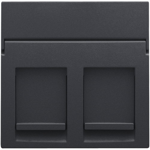 Niko Centraalplaat data 2x RJ, anthracite coated - 122 65200 image - 20055015