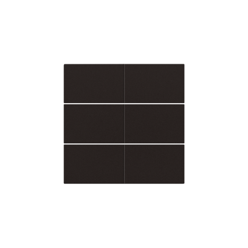 Niko Afwerkingsset voor 6-voudige potentiaalvrije drukknop 24 V, dark brown - 124 60050 foto - 20055101