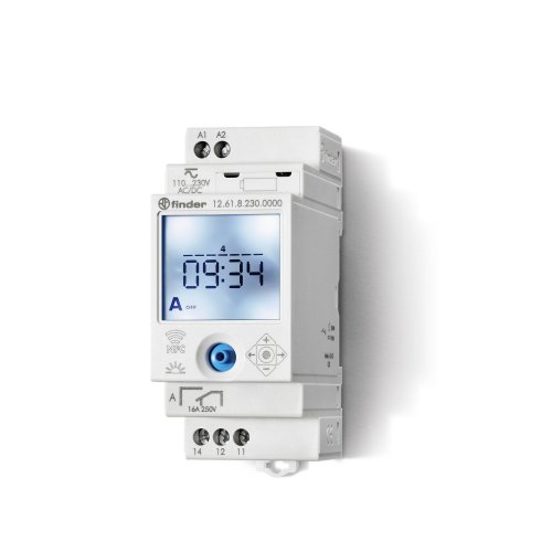 FINDER tijdsch. klok 1w 16a 230vac 12.61.8.230.0000 - 126182300000 - 4375437