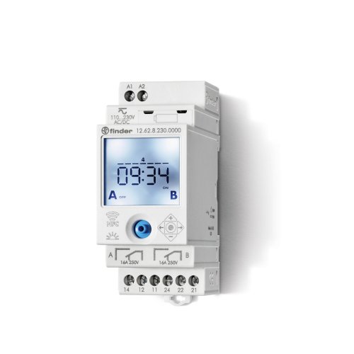 FINDER tijdschakelklok 2w 16a 230vac 12.62.8.230.0000 - 126282300000 - 11005625