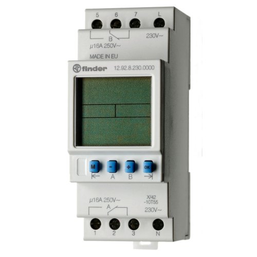 FINDER tijdklok wekelijks 2w 16a 230vac 12.92.8.230.0000 - 1292 - 4375069